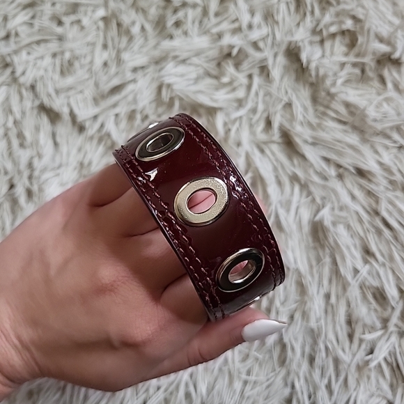 Coach Leather Grommet Bangle Stackable Bracelet - Picture 11 of 12